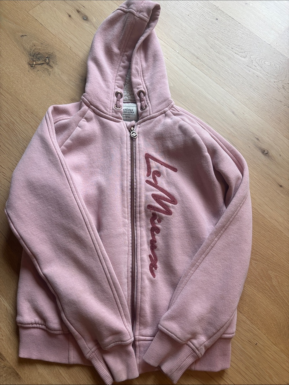 Lemieux Girls' Pink Hooded Zip Sweatshirt
